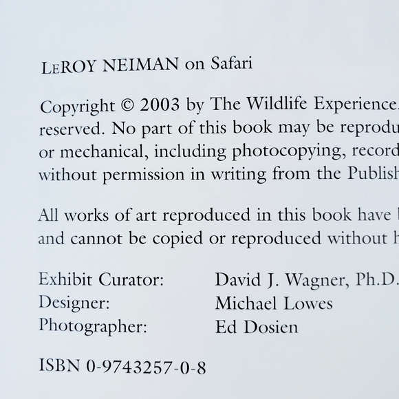 Leroy Neiman on Safari The Wildlife Experience 2003 48 Pages Painting Exhibit - Picture 4 of 16